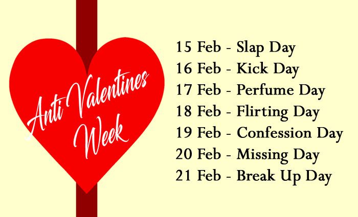 Anti Valentine Days Week List 2022: Anti Valentine Days Quote Pics Status