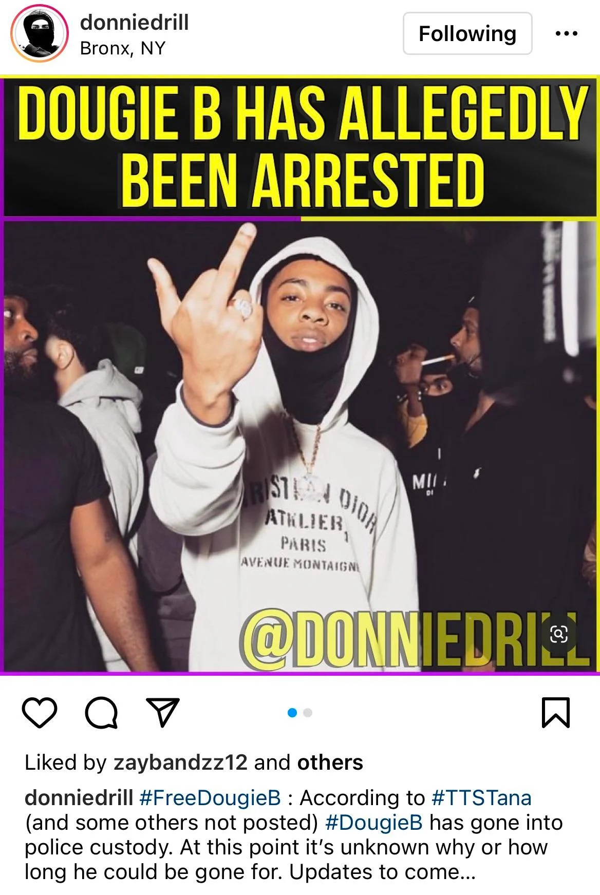 Who Is Rapper Dougie B? Is The Rapper Arrested, But Why? Check Dougie B Arrest News, Reason, Death Hoax & More